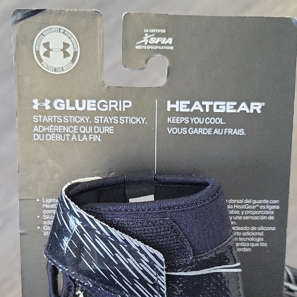 Under Armour Black and White Football Gloves - Picture 5 of 5